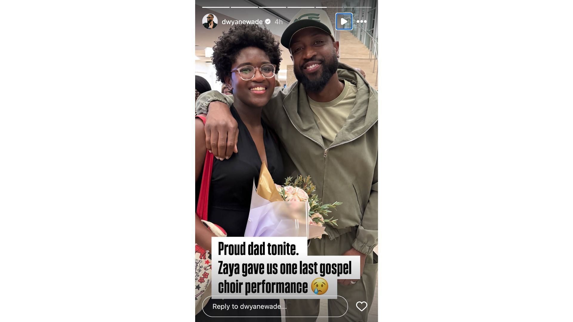 D. Wade shares a photo of himself with daughter Zaya. Photo Credits: Dwyane Wade&#039;s IG account