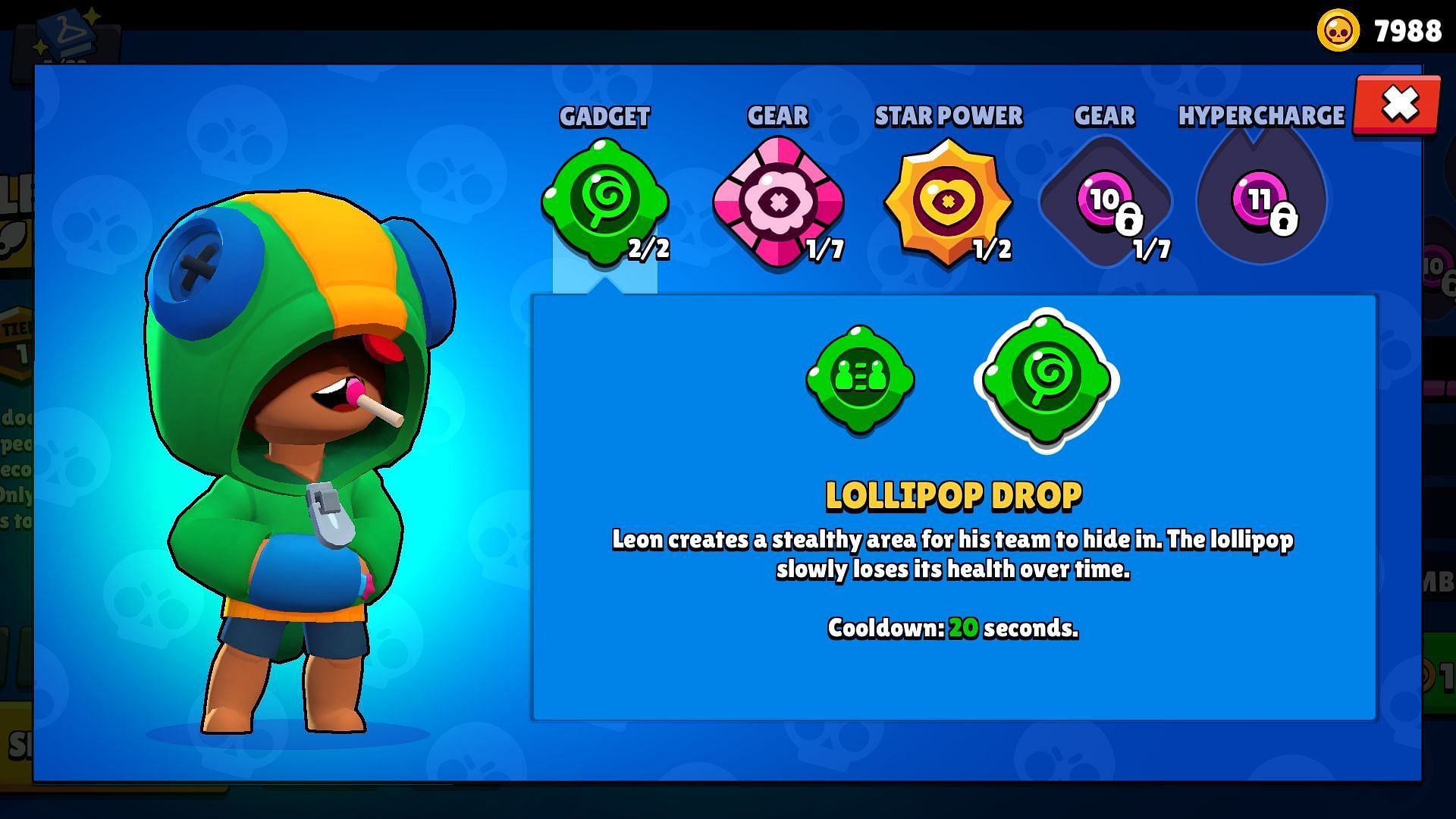 Leon&rsquo;s required Gadget details (Image via Supercell)