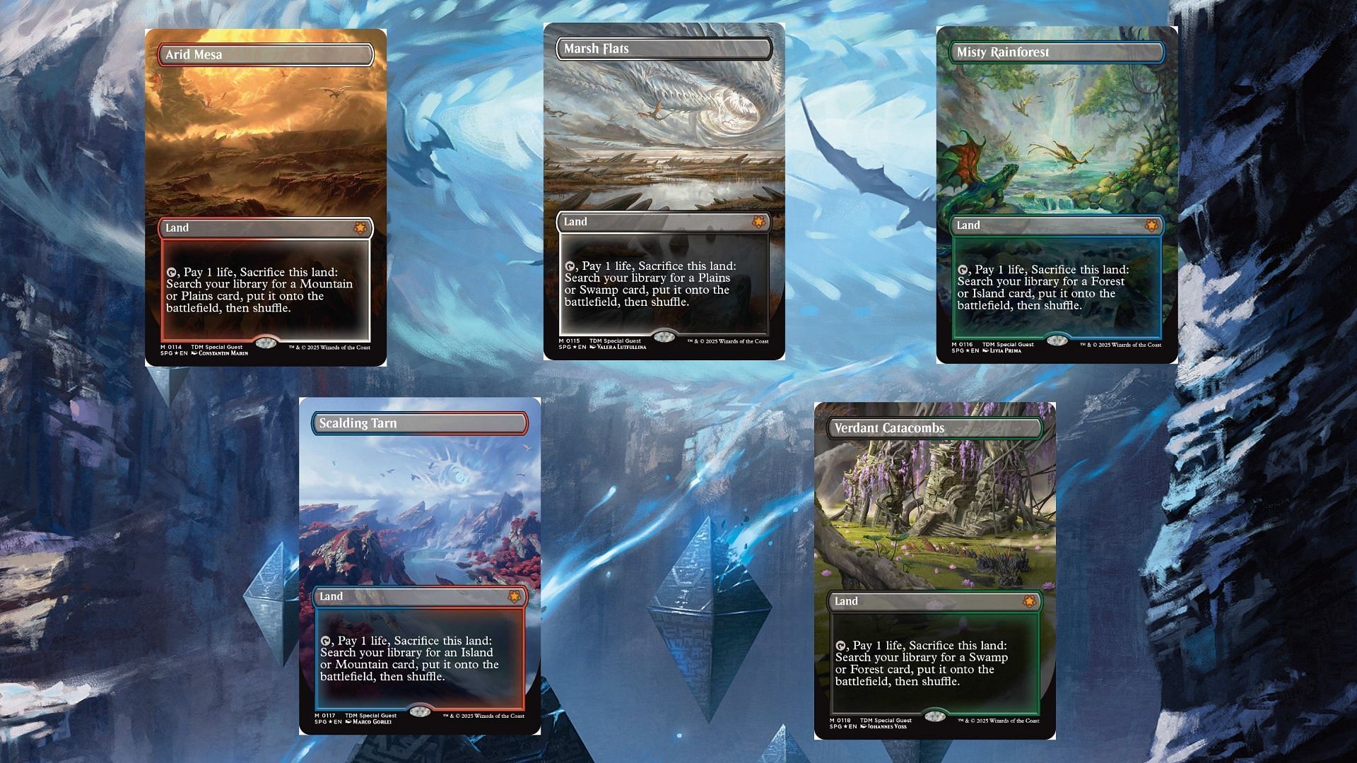 These are the Premium versions of the Fetch Lands (Image via Wizards of the Coast)