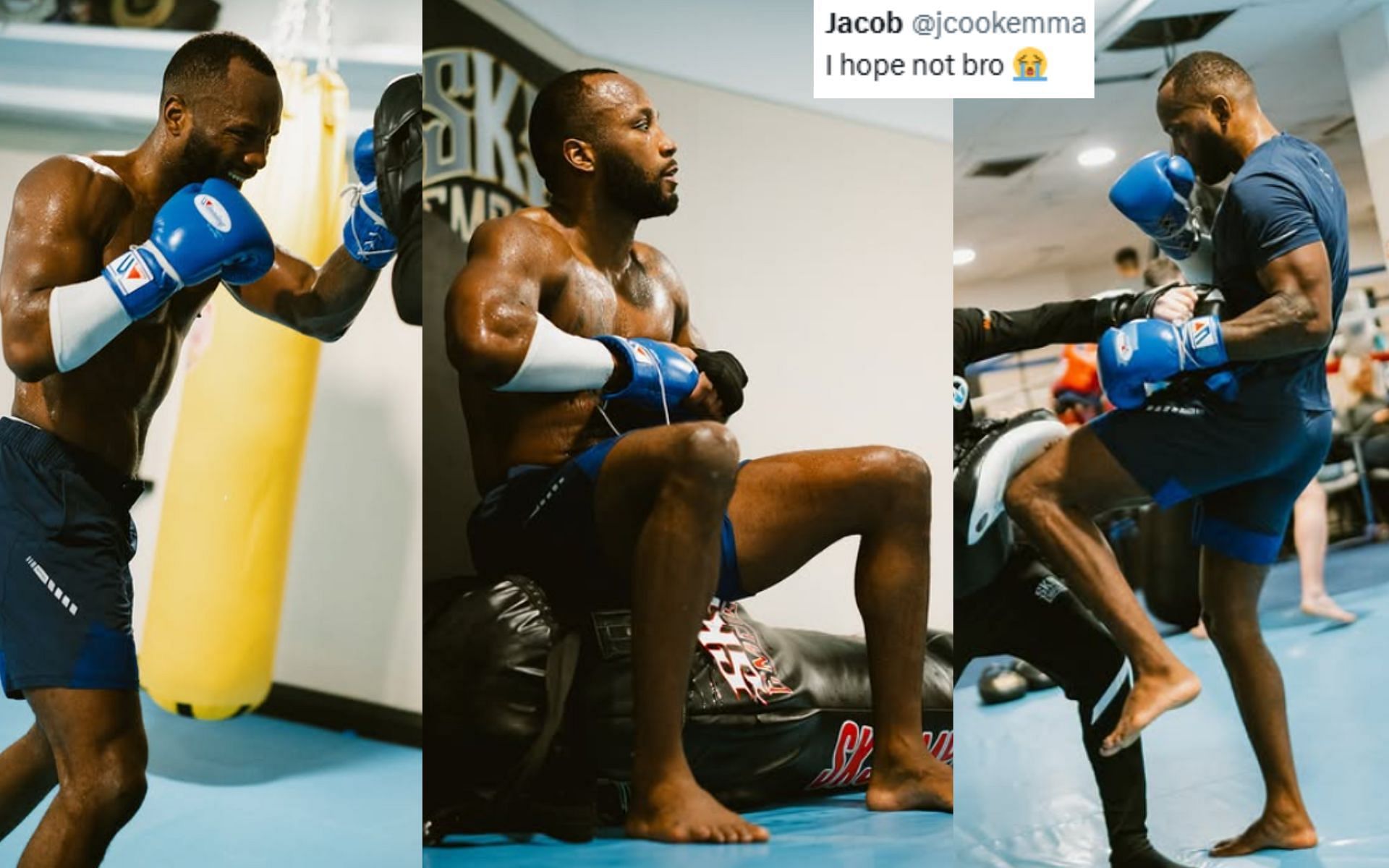 Leon Edwards (pictured) causes concern among fans after new photos indicate potential health problem ahead of UFC London [Images courtesy: @leonedwardsmma on Instagram]