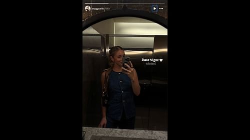 Screenshot of Maggie Witt's Instagram Story (Image from - Instagram.com/@maggswitt IG Stories)