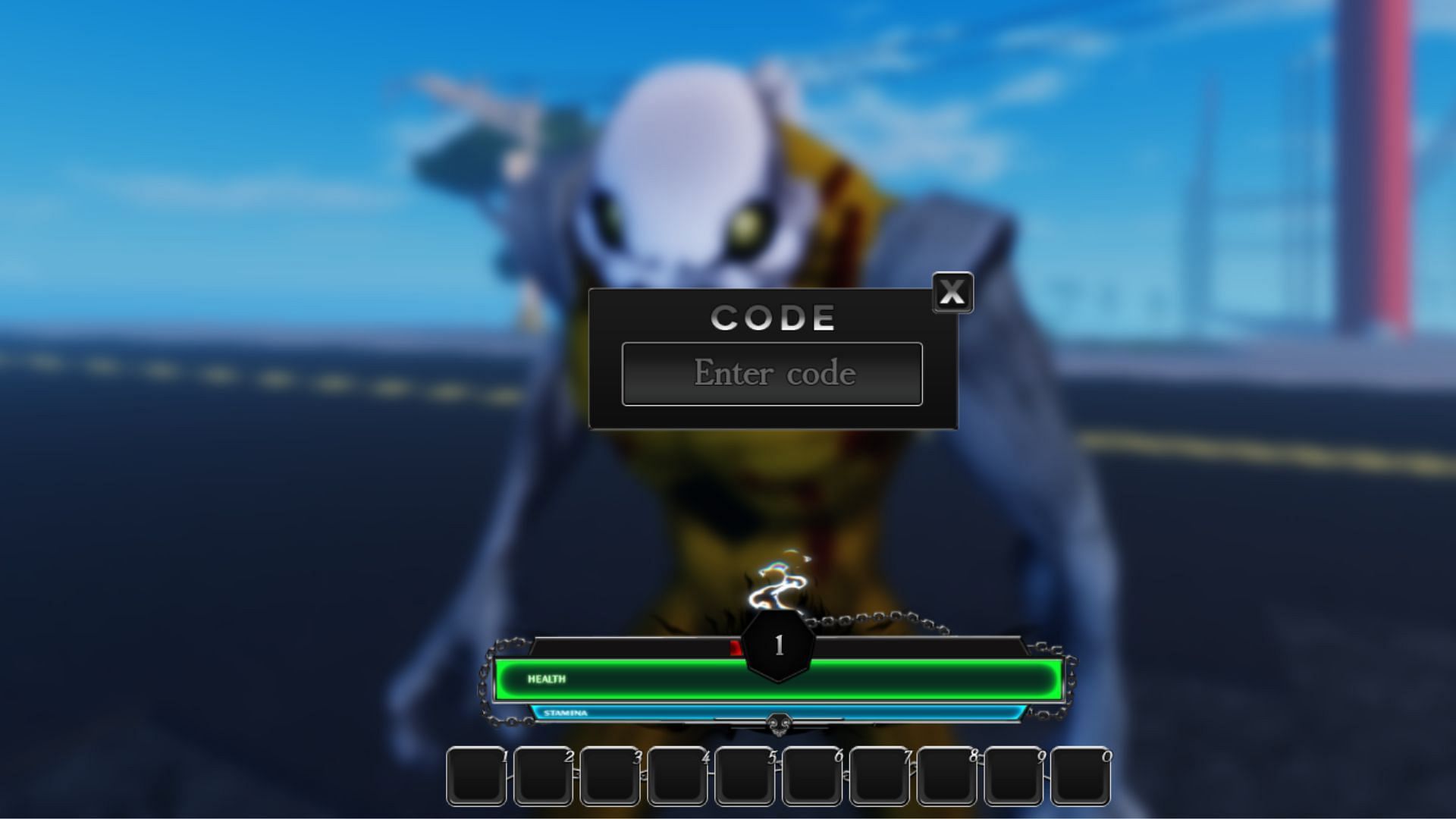 Code redemption box in Hollow Era (Image via Roblox)