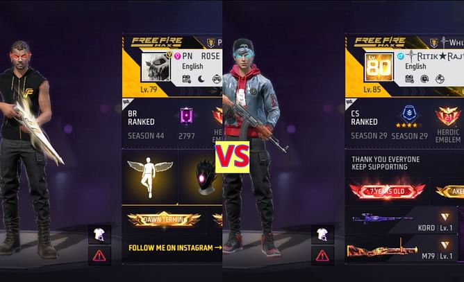 PN Rose vs Ritik Raj: किसके Free Fire MAX में बेहतर क्लैश स्क्वाड स्टैट्स हैं?