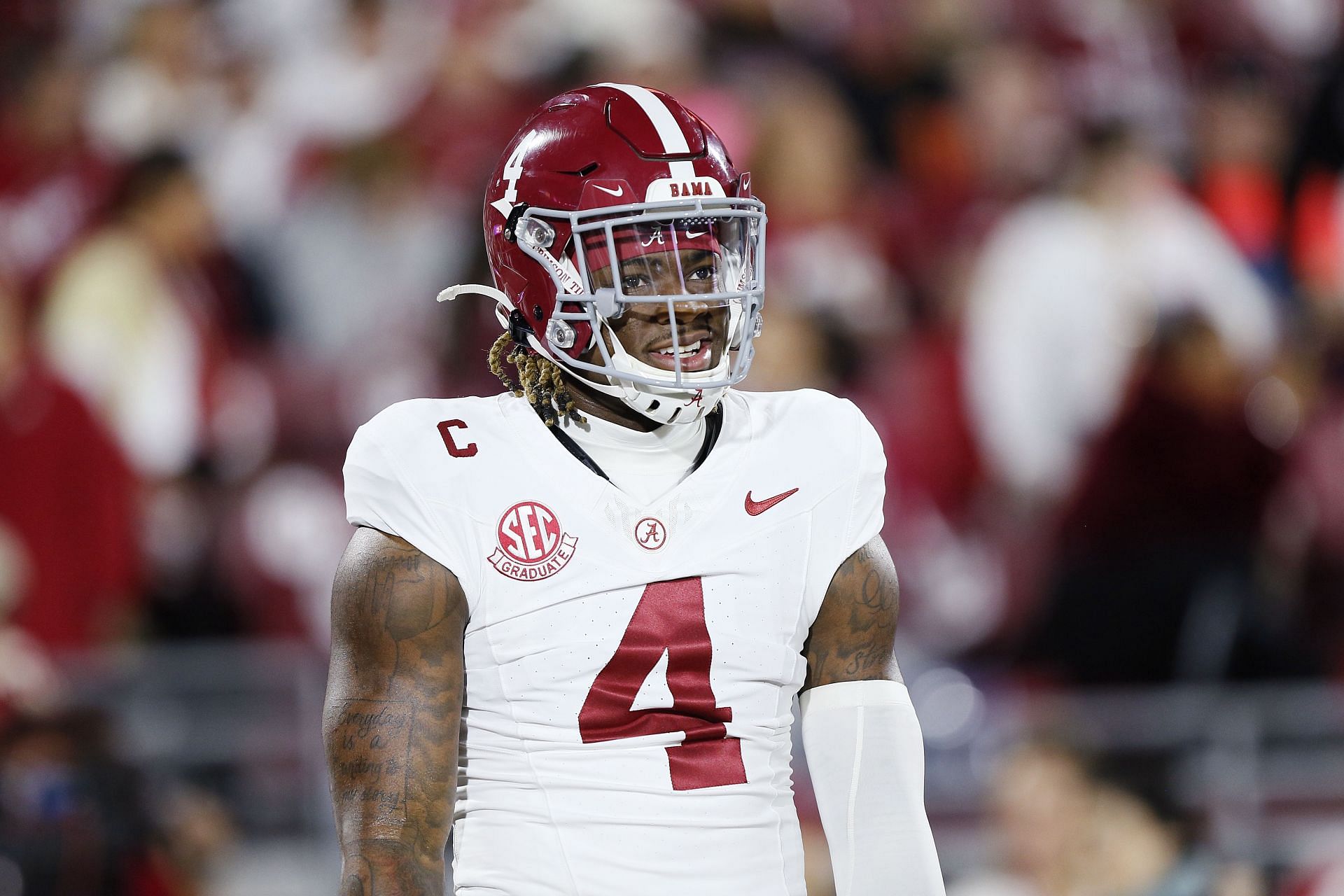 Jalen Milroe at Alabama v Oklahoma - Source: Getty