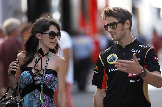 Romain Grosjean's wife Marion references his fireball F1 crash to joke about her terrible bike accident