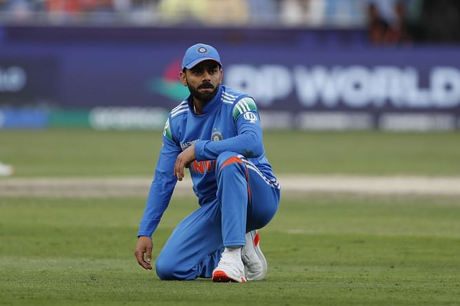 Virat Kohli performs Cristiano Ronaldo's trademark 'SIUUU' celebration while fielding in IND vs NZ 2025 Champions Trophy clash [Watch]