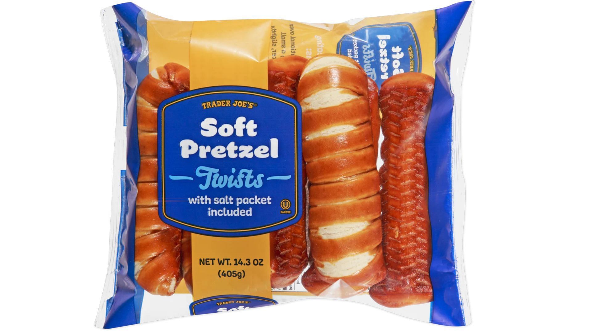 TJ&#039;s Soft Pretzel Twists come in a 14.3-ounce package (Image via Trader Joe&#039;s)