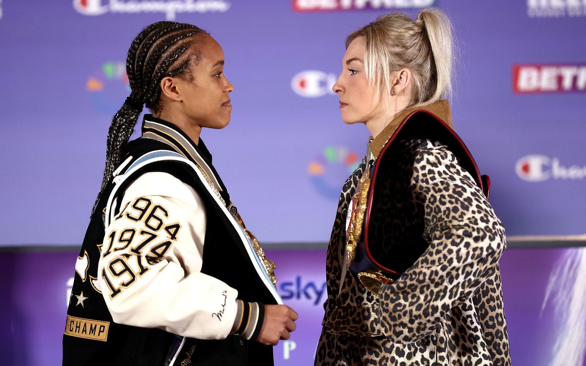 Natasha Jonas (left) and Lauren Price (right) will clash in a unified welterweight title match this week [Image courtesy: Getty Images]