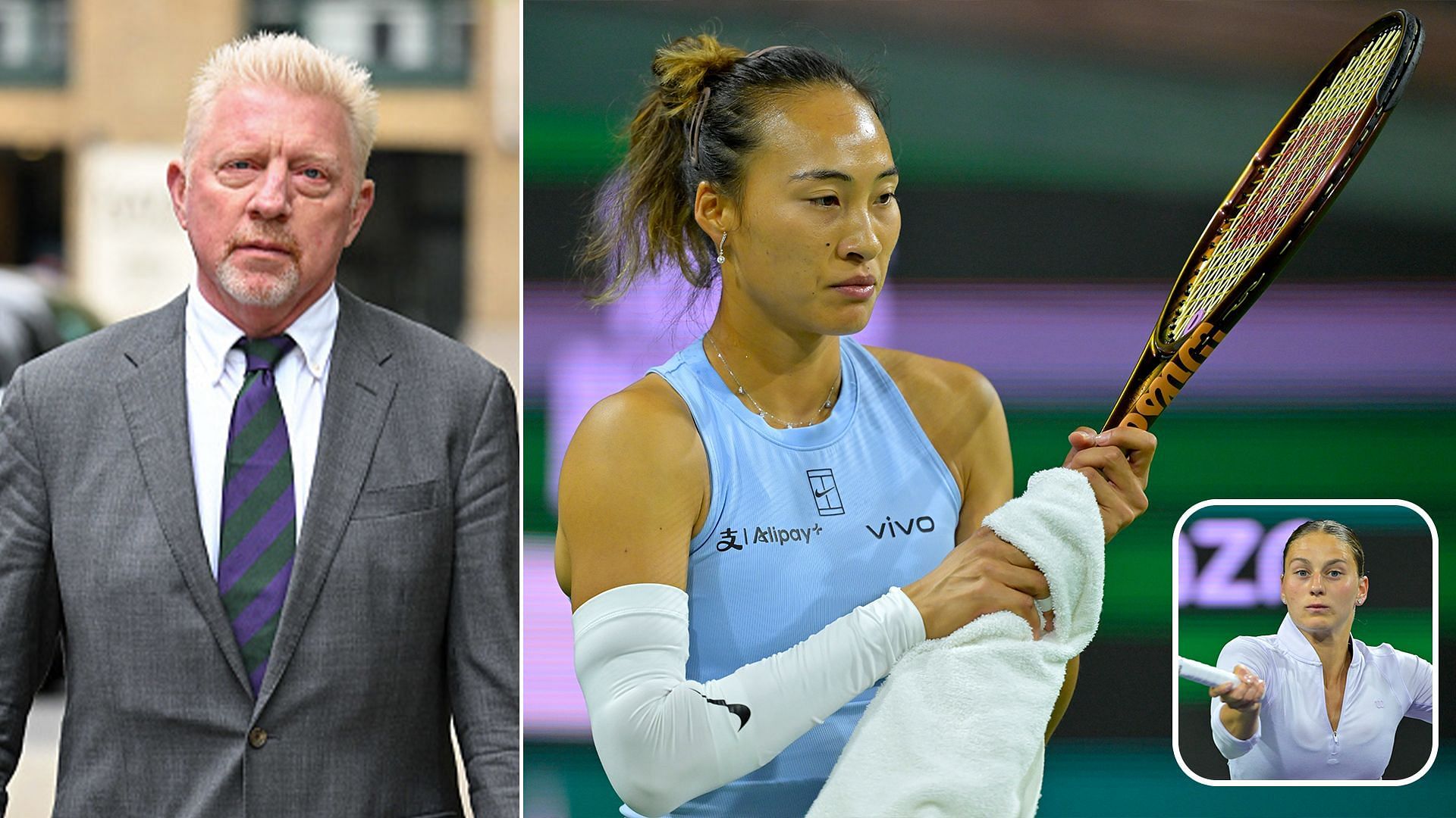 Boris Becker reacts to Zheng Qinwen-Marta Kostyuk controversy (Source-GETTY)