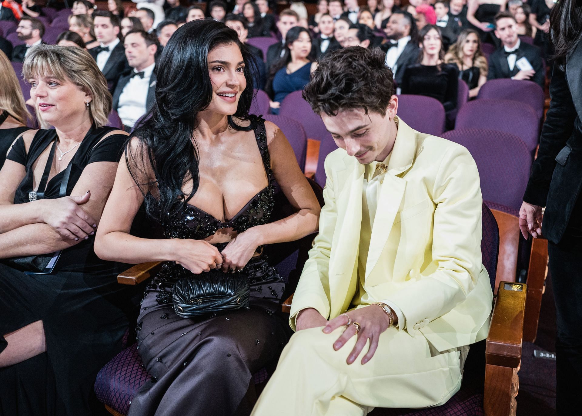 Chalamet and Jenner at the 97th Annual Oscars  (Image via Getty)