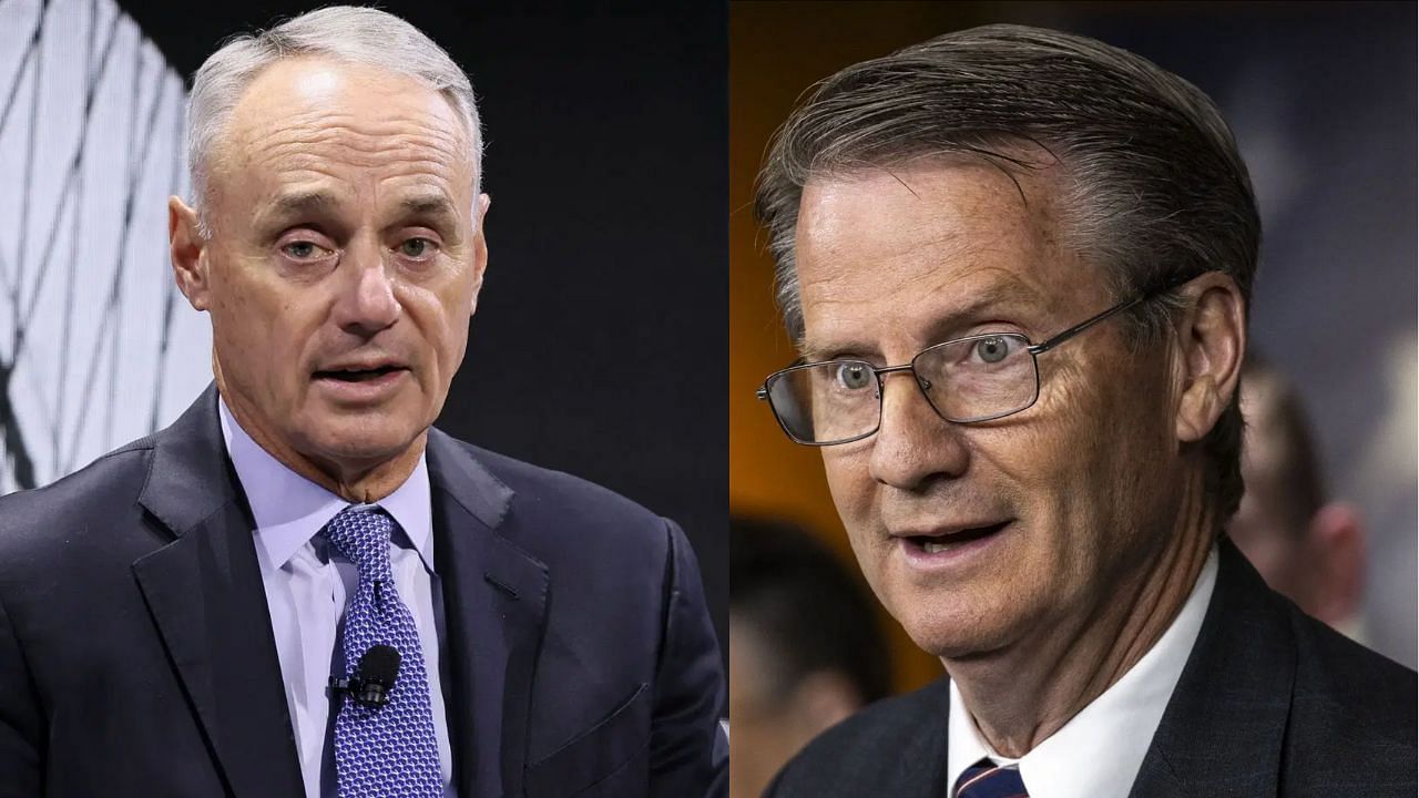 Robert Manfred (L) and Tim Burchett (R) (Images from - Getty)