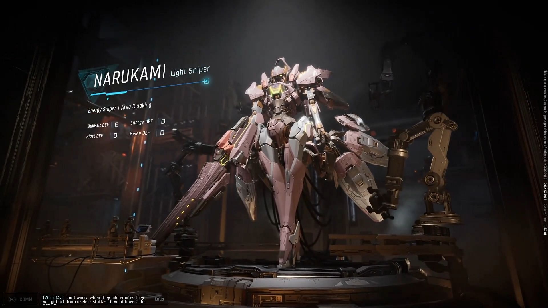 Narukami in the Mecha Break open beta (Image via Amazing Seasun Games)