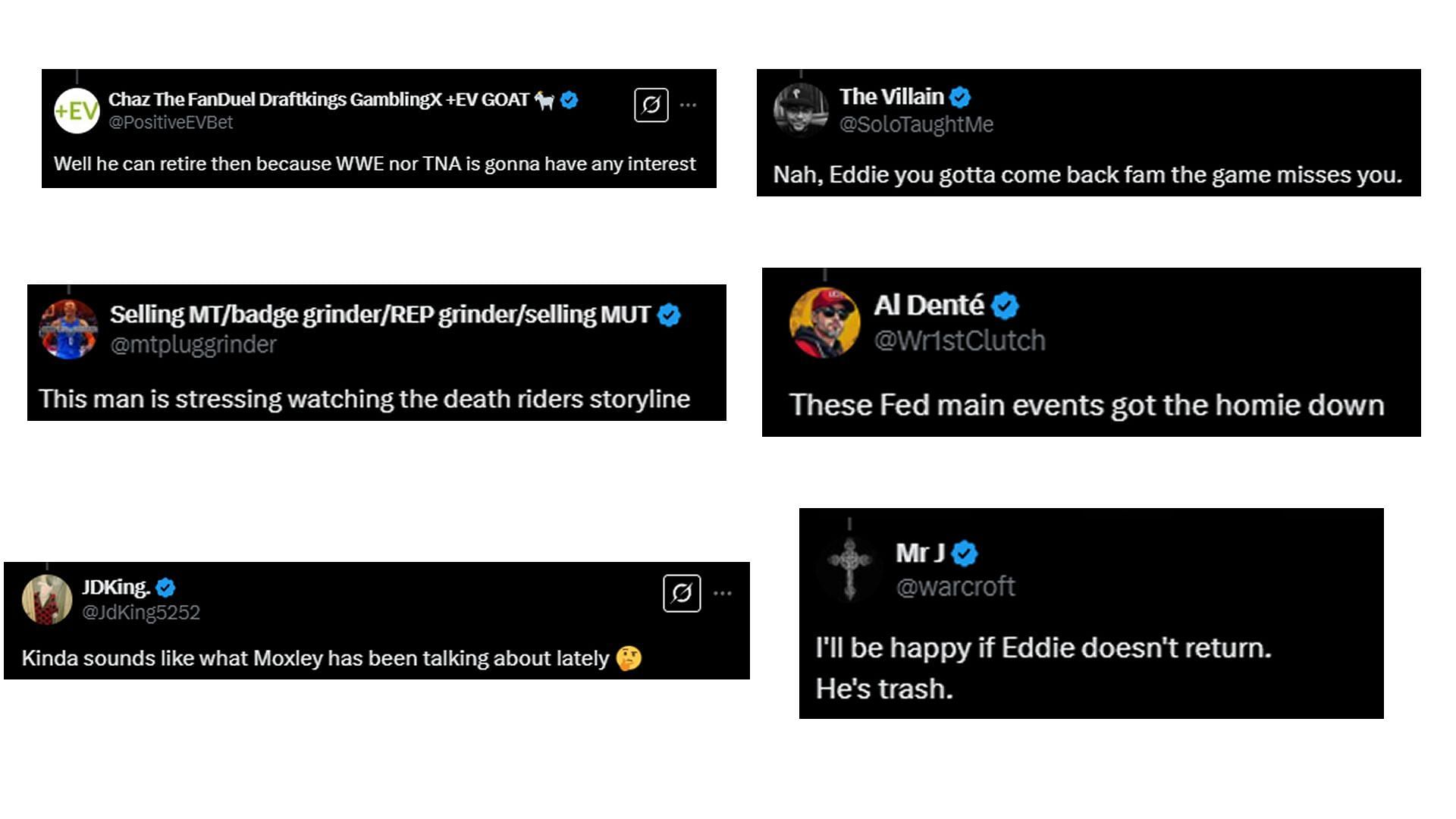 Screengrab of fan reactions (source: X.com)