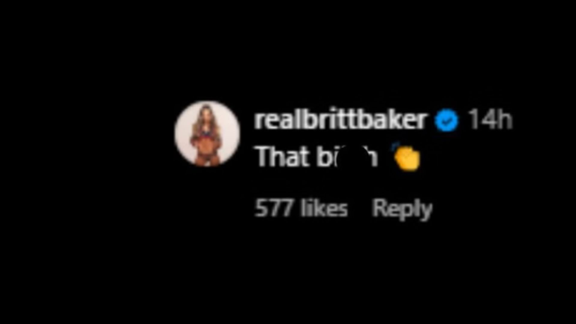 Britt Baker&#039;s message to Jade Cargill [Image Credits: Jade Cargill&#039;s Instagram]