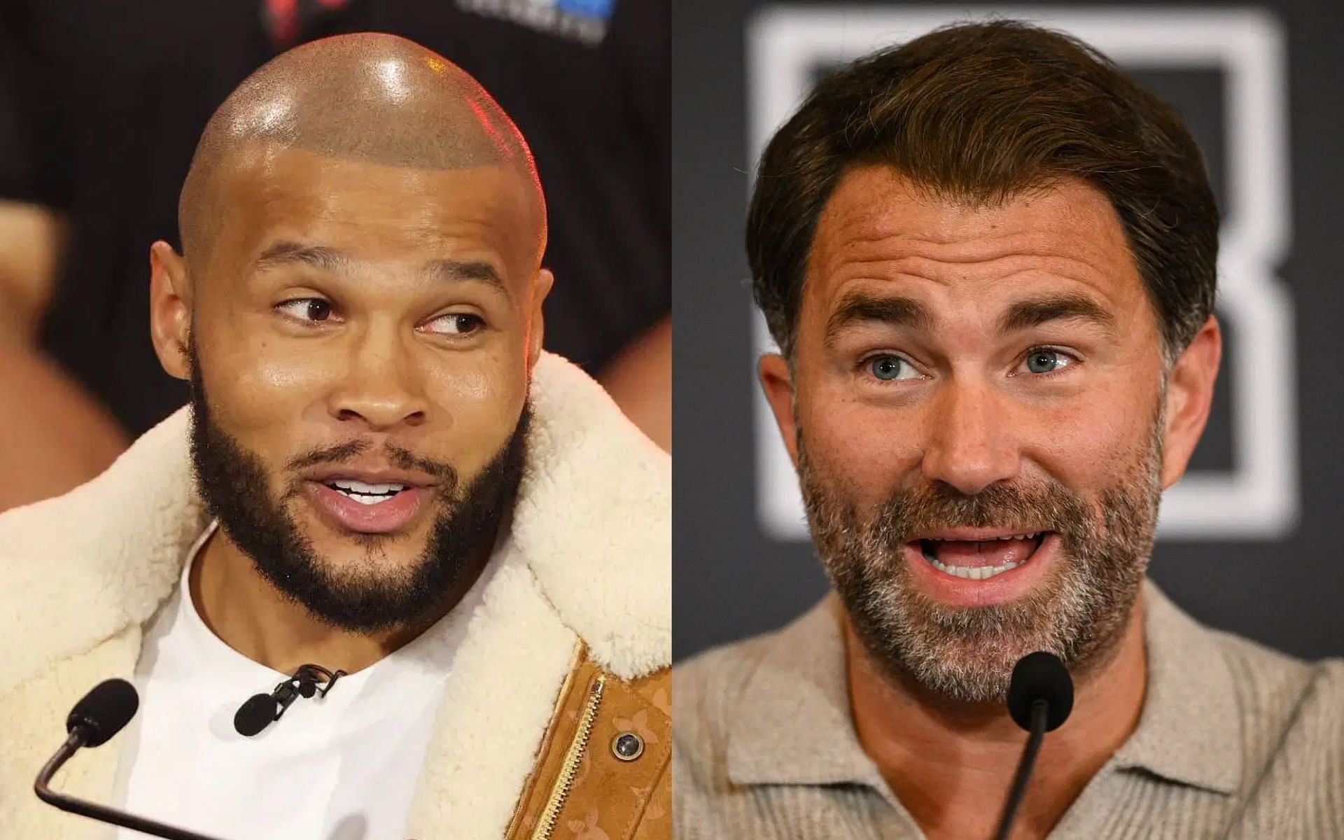 Eddie Hearn (right) shuts down Chris Eubank Jr.