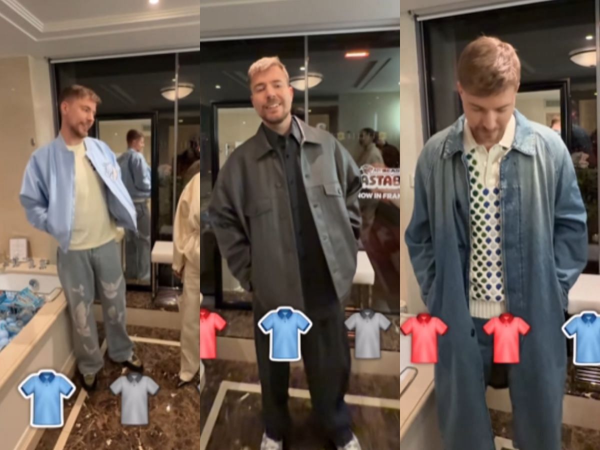 MrBeast shows off his unique outfits for Paris Fashion Week (Image via Instagram/@levraimotif)