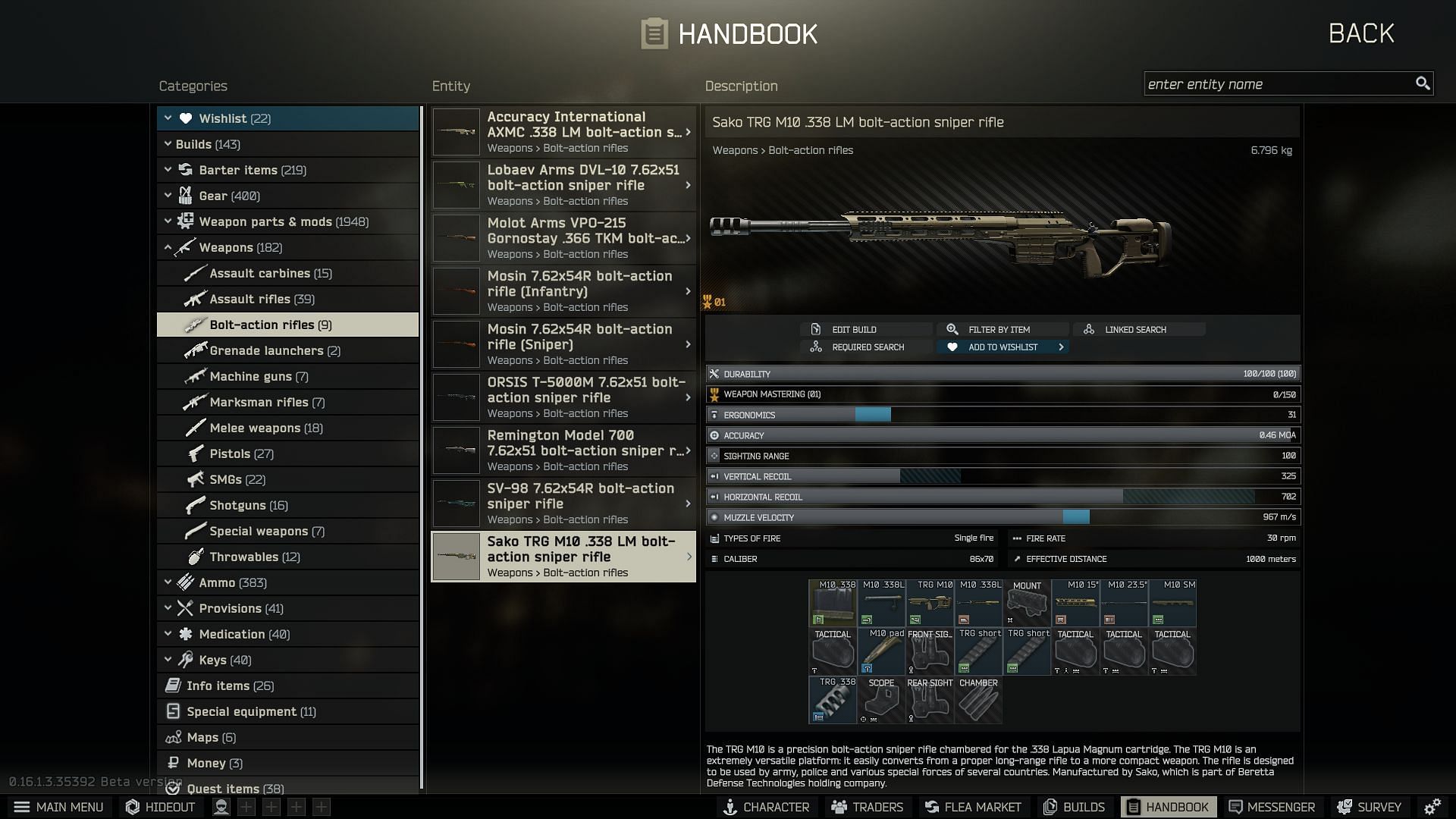 TRG M10 in Escape from Tarkov (Image via Sportskeeda Gaming || Battllestate Games)