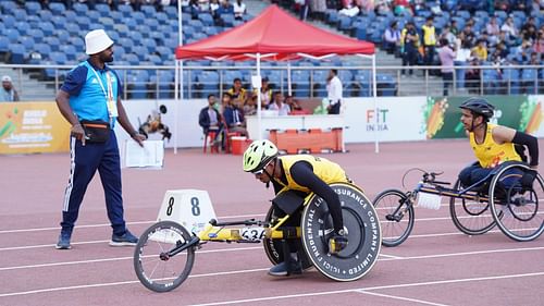 The athletics competitions in the Khelo India Para Games are on at the JLN Stadium - Source: Kheloindia on X