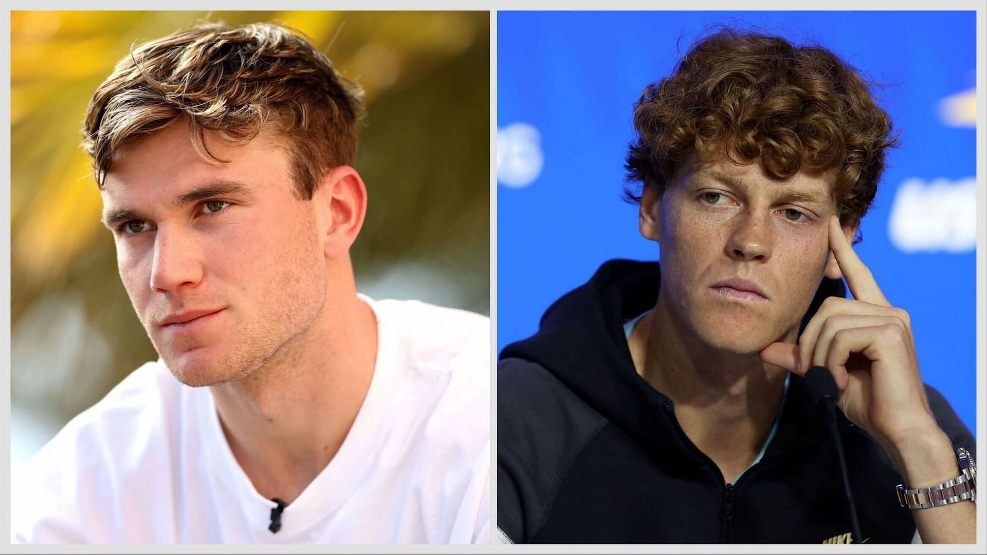 Jack Draper (L) has offered his support to Jannik Sinner. (Photos: Getty)