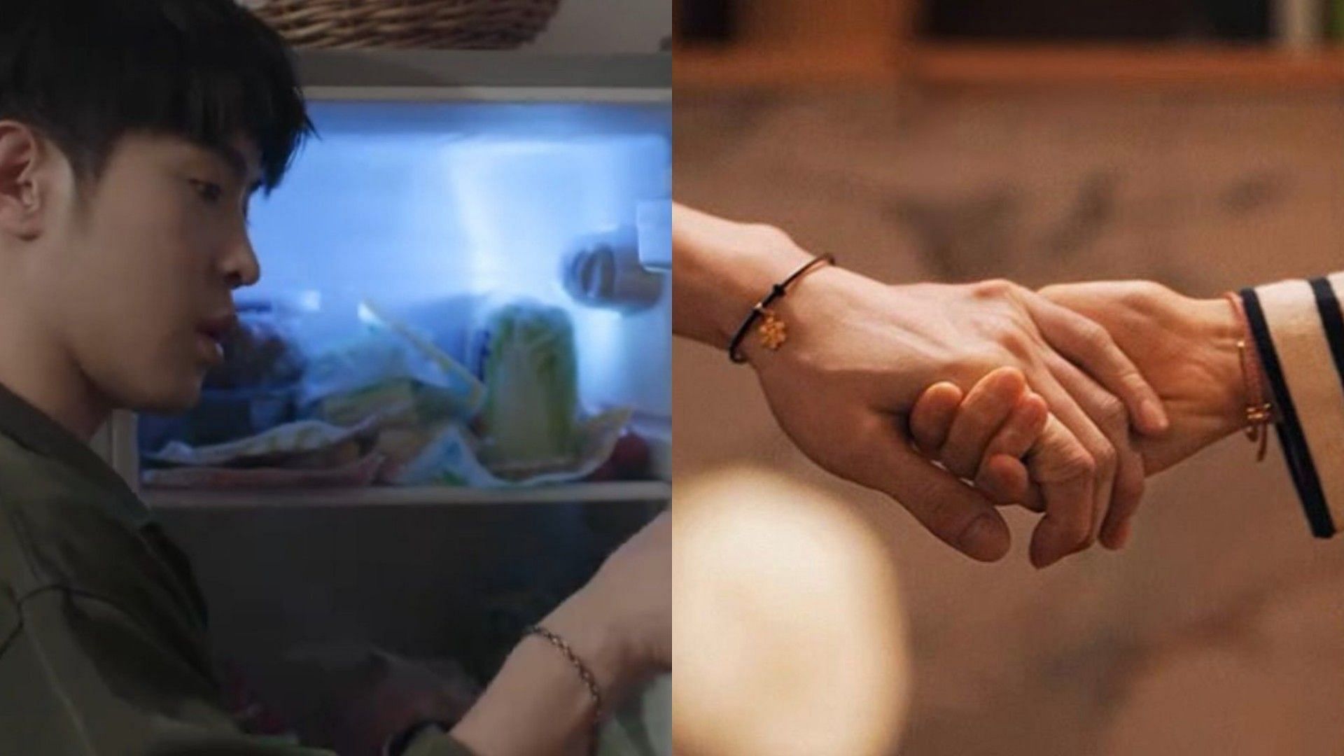 Sang Yan wearing the black bracelet in The First Frost and Hidden Love (Image via Netflix)