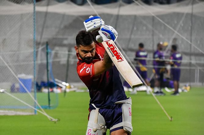 Virat Kohli displays his range of drives in practice ahead of KKR vs RCB IPL 2025 match [Watch]