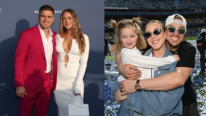 Kike Hernandez shares smiles with wife Mariana & daughter Penelope in Tokyo Disneyland ahead of Dodgers vs. Cubs showdown