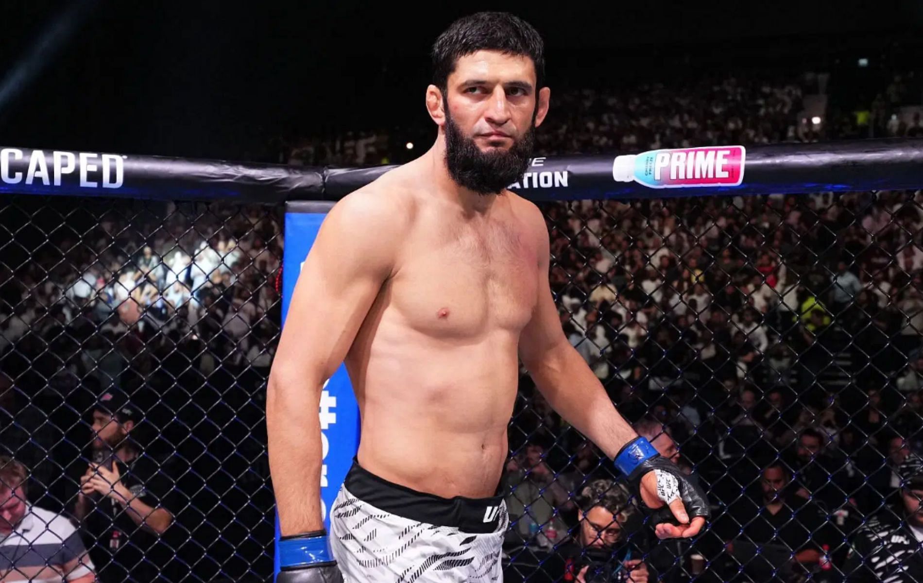 A former UFC champion predicts grim fate for Khamzat Chimaev at light heavyweight. [Image Courtesy: Getty Images]