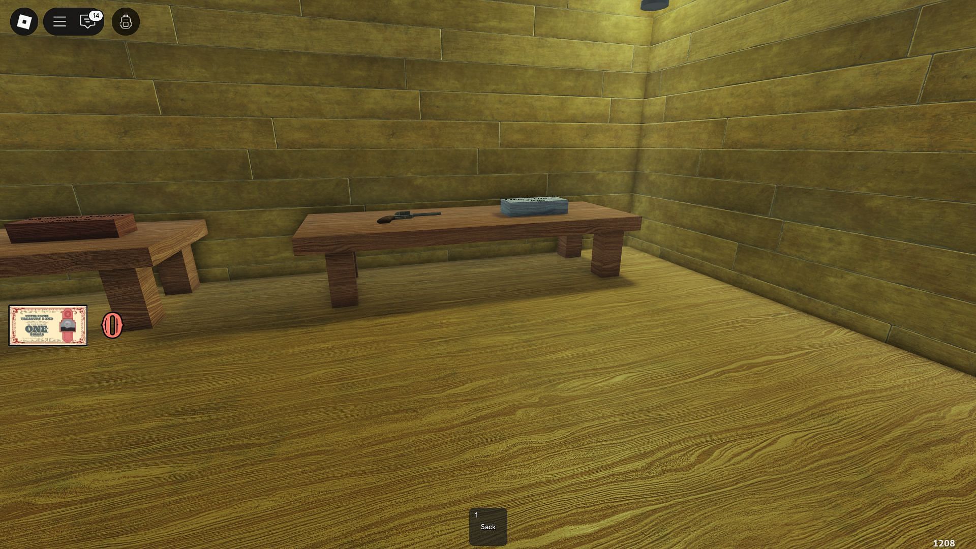 The Gunsmith&#039;s table (Image via Roblox)