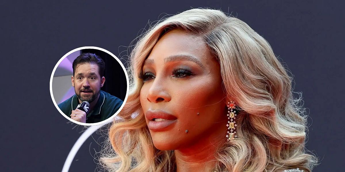 Alexis Ohanian (left inset), Serena Williams (right), Sources: Getty