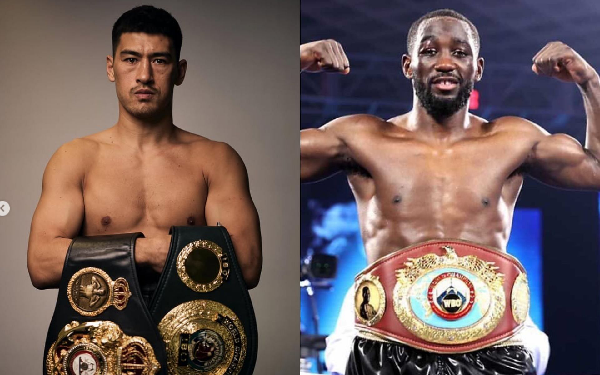 Dmitry Bivol shares his thoughts on Terence Crawford vs Canelo Alvarez (Image courtesy- @tbudcrawford and @bivol_d on Instagram)