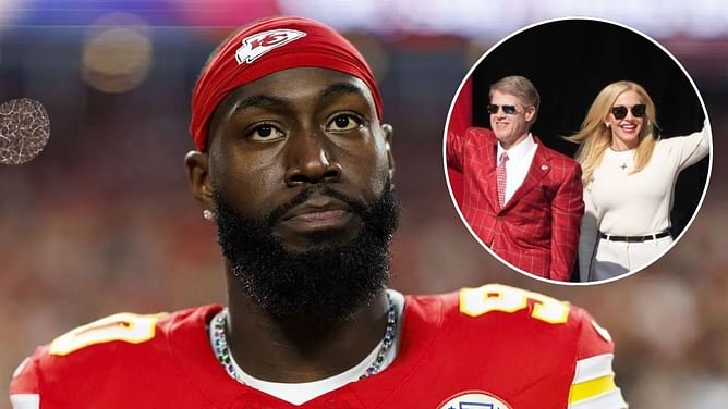Chiefs owner Clark Hunt's wife Tavia reacts as team retains DE Charles Omenihu