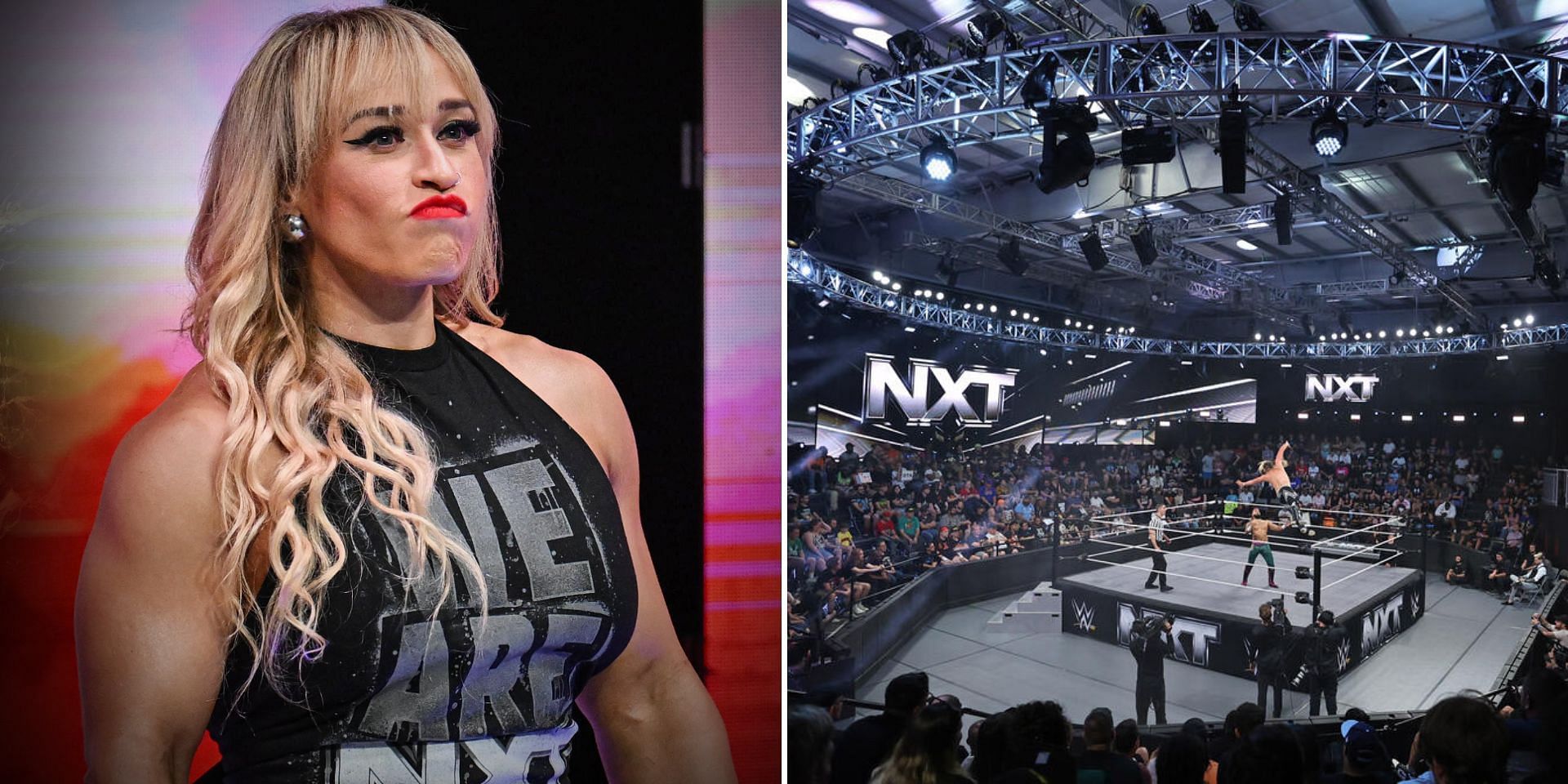 Jordynne Grace interfered in a match (Images via WWE.com)