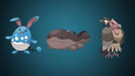 Azumarill, Clodsire, and Mandibuzz (Image via TPC)