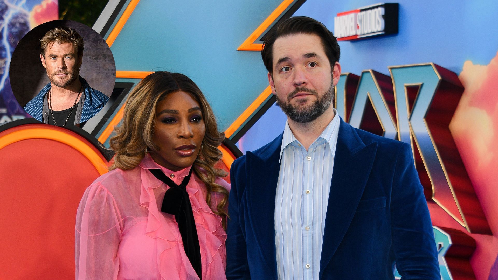 Chris Hemsworth (Snippet), Serena Williams with Alexis Ohanian (Right)