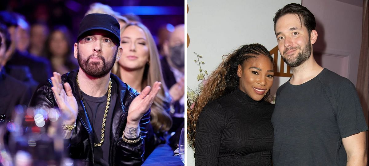 Eminem (L), Serena Williams and Alexis Ohanian (R) [Image source: Getty]