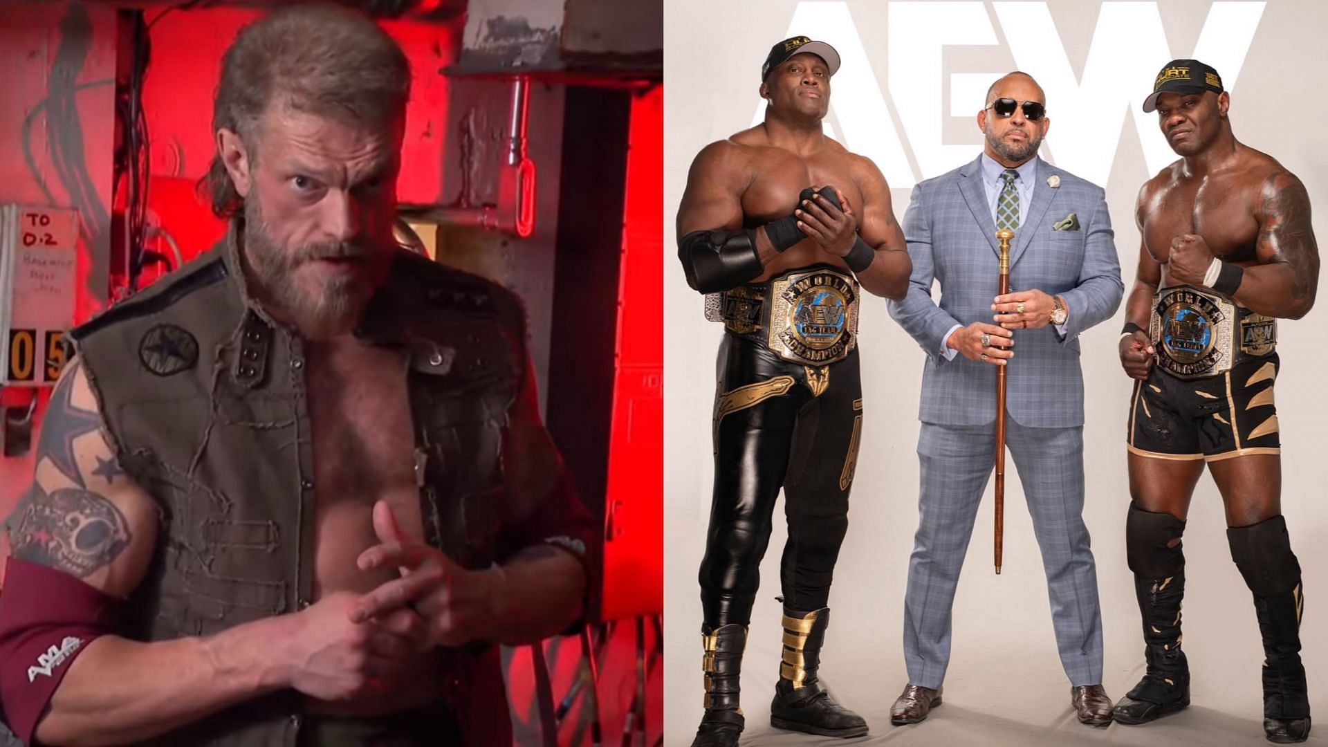 Cope (left) and The Hurt Syndicate (right) (Image credits: AEW and Bobby Lashley&rsquo;s Instagram)