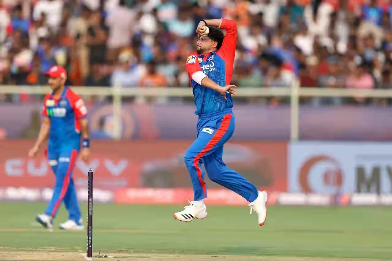 Kuldeep Yadav registered figures of 3/22 in four overs in DC&#039;s IPL 2025 win against SRH. [P/C: iplt20.com]