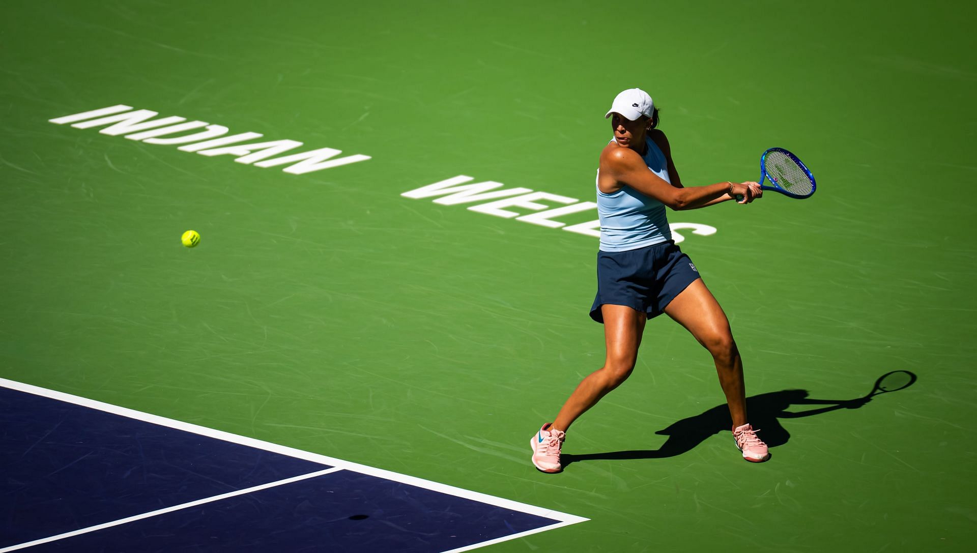 Madison Keys in action at the BNP Paribas Open (Image Source: Getty)