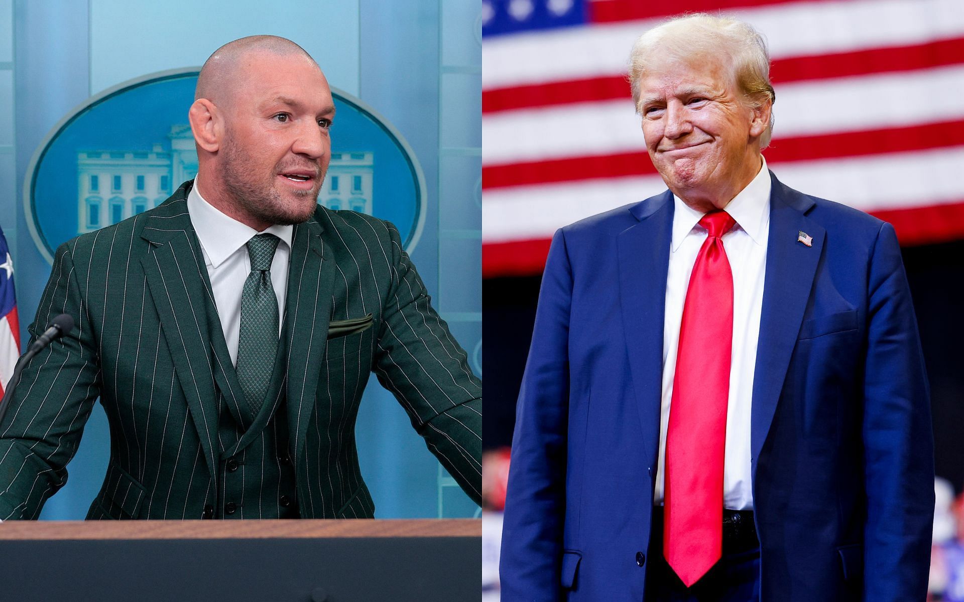 Conor McGregor (left) and Donald Trump (right) have lately displayed considerable respect for one another [Images courtesy: Getty Images]