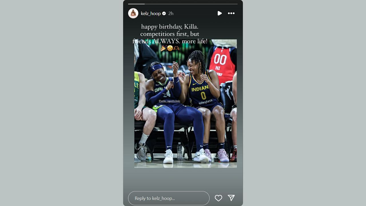 Kelsey Mitchell pens a heartfelt birthday wish for Arike Ogunbowale. (Credits: @kelz_hoop/Instagram)