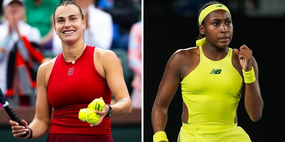 Aryna Sabalenka (L) &amp; Coco Gauff (R) (Source - GETTY)