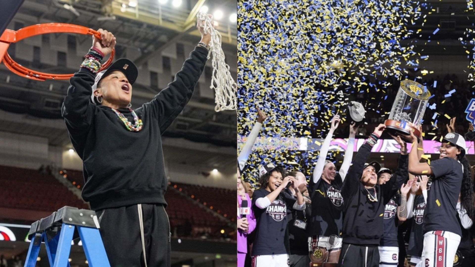 Coach Dawn Staley and her South Carolina team 