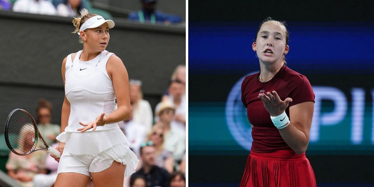 Amanda Anisimova and Mirra Andreeva were involved in a war of words during their third-round match at the Miami Open 2025. (Photos: Getty)