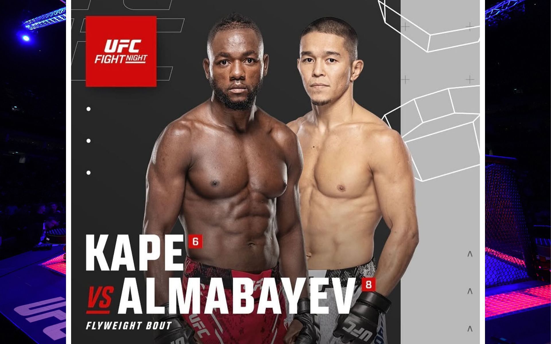 Manel Kape (left) will take on Asu Almabayev (right) in the main event of UFC Vegas 103. [Images courtesy @manelkape on Instagram and Getty Images]