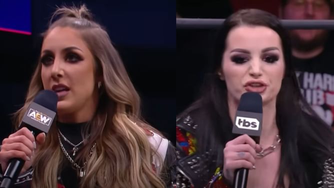 Britt Baker reacts after Saraya officially leaves AEW