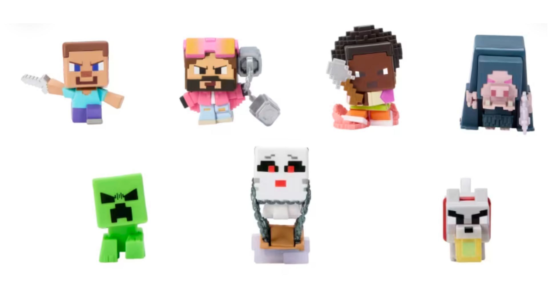 The pixelated version of the characters feels so right (Image via Mojang Studios || Mattel)