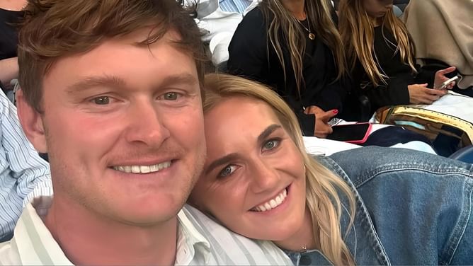 Ariarne Titmus rocks in a yellow outfit as she makes an appearance with boyfriend at Australian Grand Prix