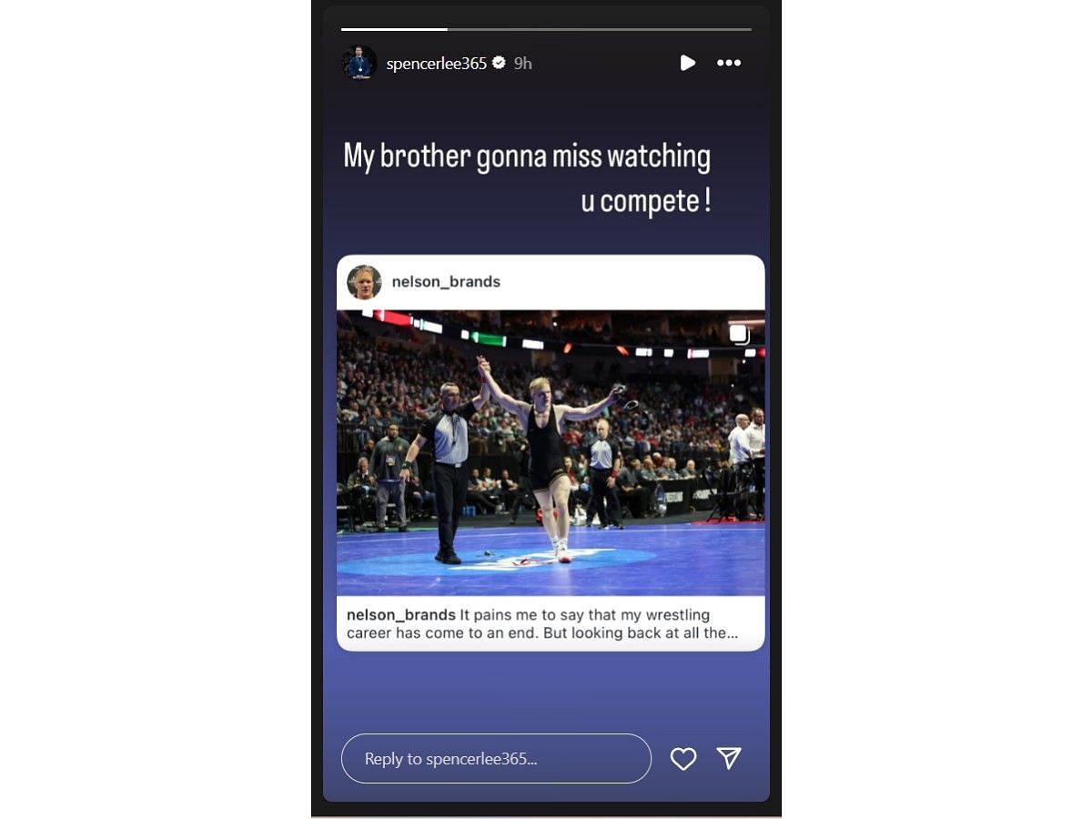 Spencer Lee&#039;s Instagram story