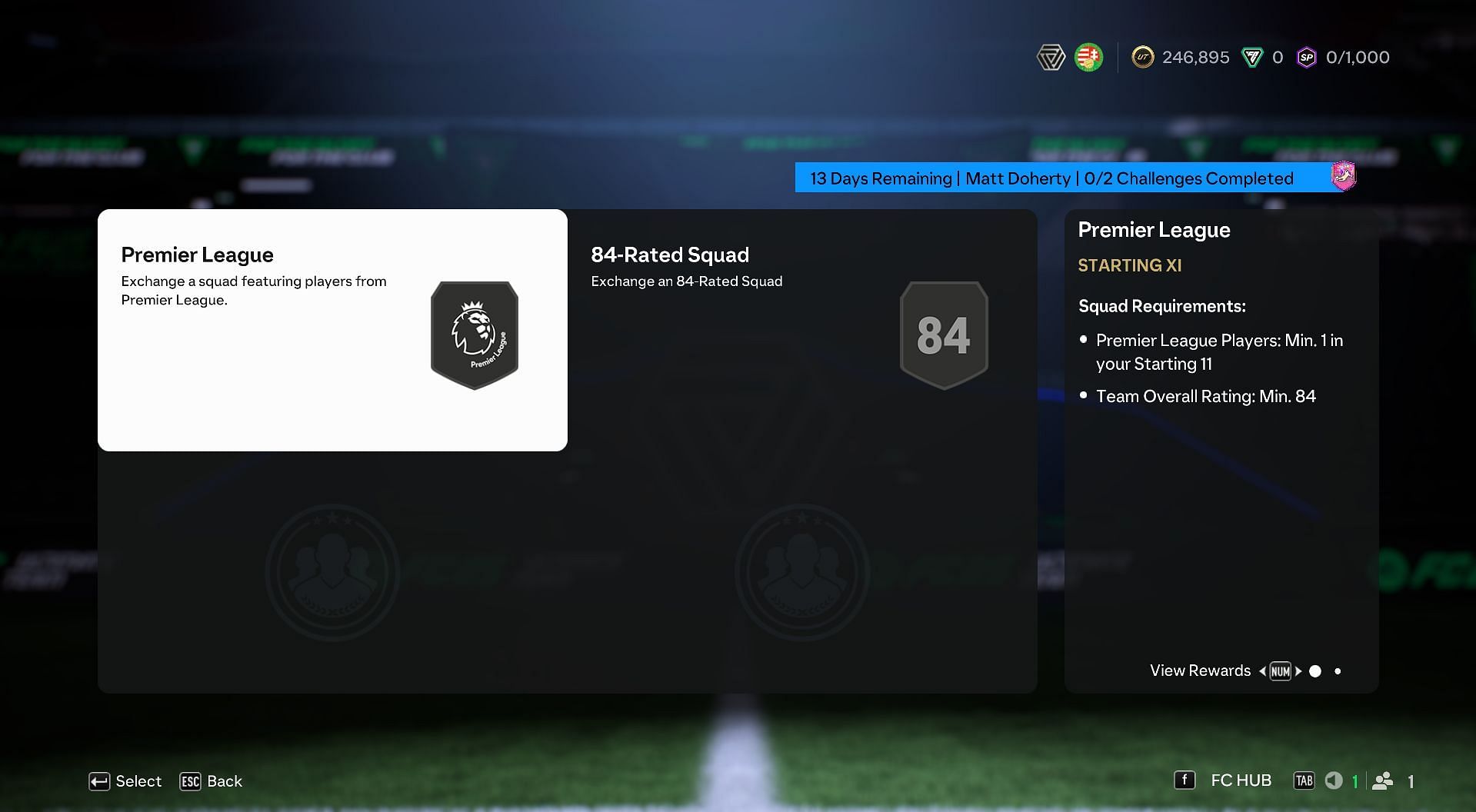 Doherty SBC tasks (Image via EA Sports)