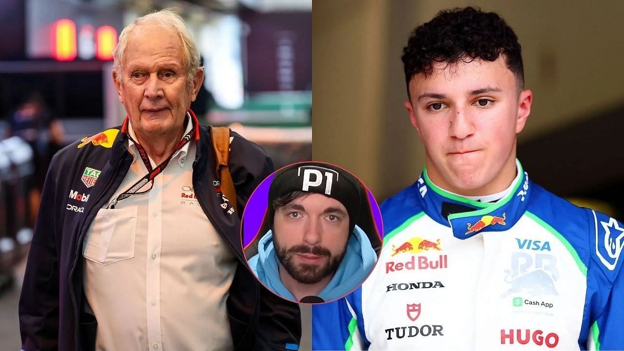 Red Bull senior Helmut Marko [L] Isack Hadjar [R] [Image Source: Getty, @mattp1tommy/Instagram]